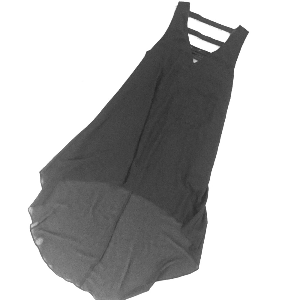 Hi-Lo Sheer Black Dress